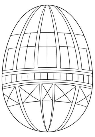 Geometric Easter Egg Coloring Page